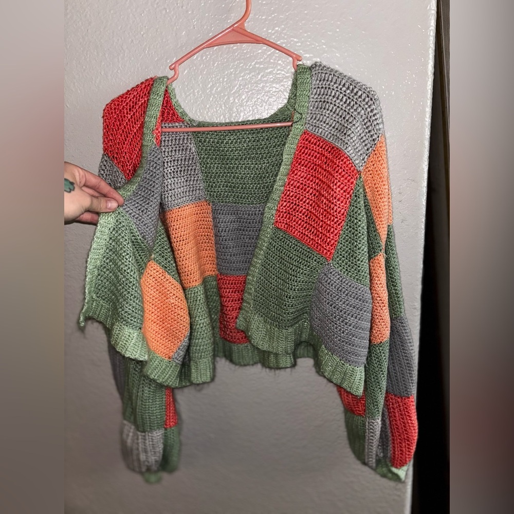 Vibrant Patchwork Cardigan - Picture 3 of 5